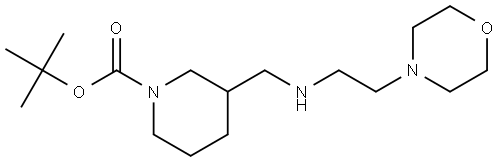 tert-butyl 3-(((2-morpholinoethyl)amino)methyl)piperidine-1-carboxylate Structure