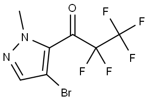 1-(4-bromo-1-methyl-1H-pyrazol-5-yl)-2,2,3,3,3-pentafluoropropan-1-one Structure