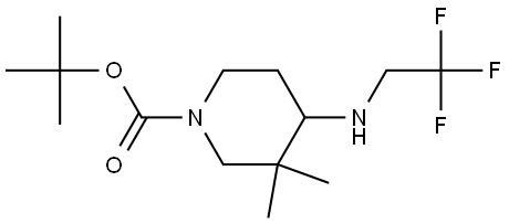 tert-butyl 3,3-dimethyl-4-((2,2,2-trifluoroethyl)amino)piperidine-1-carboxylate Structure