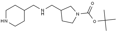 tert-butyl 3-(((piperidin-4-ylmethyl)amino)methyl)pyrrolidine-1-carboxylate Structure