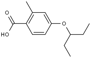 4-(1-Ethylpropoxy)-2-methylbenzoic acid Structure