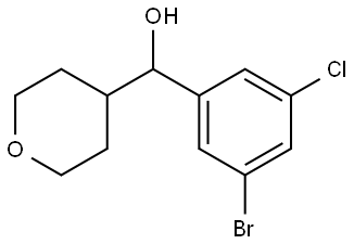 α-(3-Bromo-5-chlorophenyl)tetrahydro-2H-pyran-4-methanol Structure