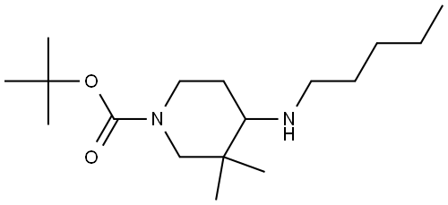 tert-butyl 3,3-dimethyl-4-(pentylamino)piperidine-1-carboxylate Structure