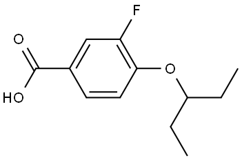 4-(1-Ethylpropoxy)-3-fluorobenzoic acid Structure