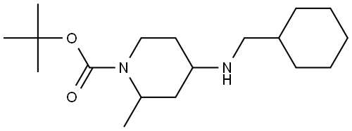 tert-butyl 4-((cyclohexylmethyl)amino)-2-methylpiperidine-1-carboxylate Structure