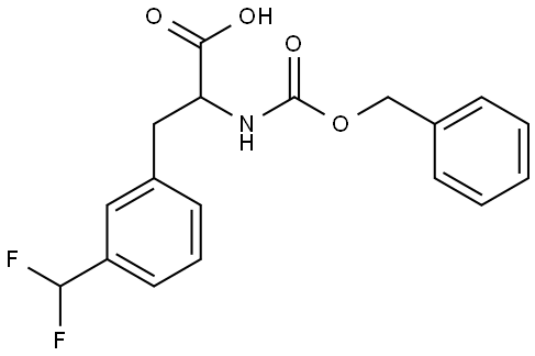 2-(((benzyloxy)carbonyl)amino)-3-(3-(difluoromethyl)phenyl)propanoic acid 구조식 이미지