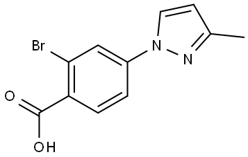 2-bromo-4-(3-methyl-1H-pyrazol-1-yl)benzoic acid Structure