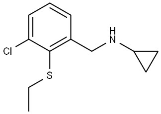 3-Chloro-N-cyclopropyl-2-(ethylthio)benzenemethanamine Structure