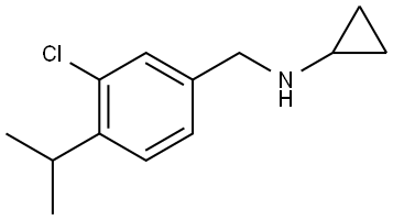 3-Chloro-N-cyclopropyl-4-(1-methylethyl)benzenemethanamine Structure