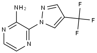 2-Amino-3-(4-methyl-1H-pyrazol-1-yl)pyrazine Structure