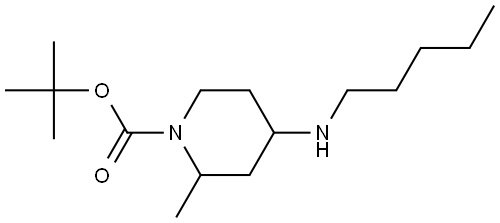 tert-butyl 2-methyl-4-(pentylamino)piperidine-1-carboxylate Structure