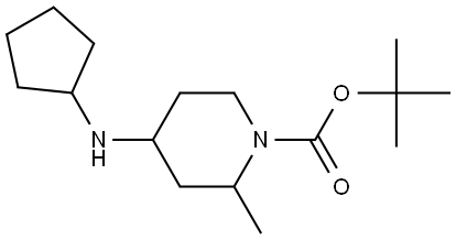 tert-butyl 4-(cyclopentylamino)-2-methylpiperidine-1-carboxylate Structure