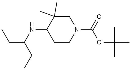 tert-butyl 3,3-dimethyl-4-(pentan-3-ylamino)piperidine-1-carboxylate Structure