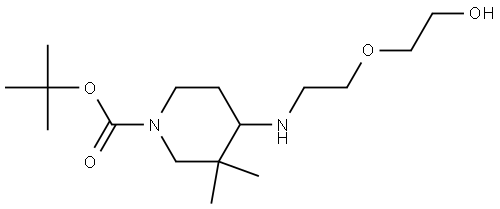 tert-butyl 4-((2-(2-hydroxyethoxy)ethyl)amino)-3,3-dimethylpiperidine-1-carboxylate Structure