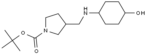 tert-butyl 3-(((4-hydroxycyclohexyl)amino)methyl)pyrrolidine-1-carboxylate Structure