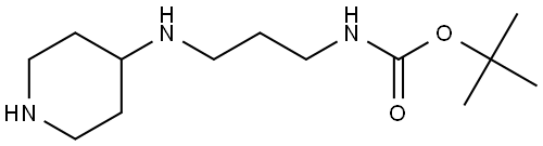 tert-butyl (3-(piperidin-4-ylamino)propyl)carbamate Structure