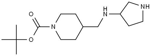 tert-butyl 4-((pyrrolidin-3-ylamino)methyl)piperidine-1-carboxylate Structure