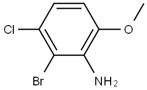 Benzenamine, 2-bromo-3-chloro-6-methoxy- Structure