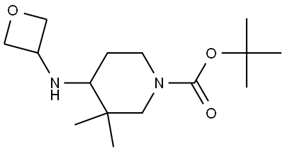 tert-butyl 3,3-dimethyl-4-(oxetan-3-ylamino)piperidine-1-carboxylate Structure