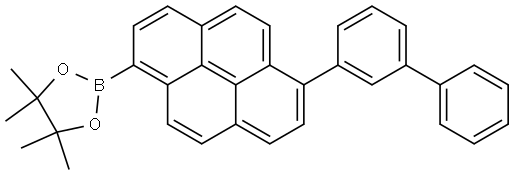 2-(6-([1,1'-biphenyl]-3-yl)pyrene-1-yl)-4,4,5,5-tetramethyl-1,3,2-dioxaborolane Structure