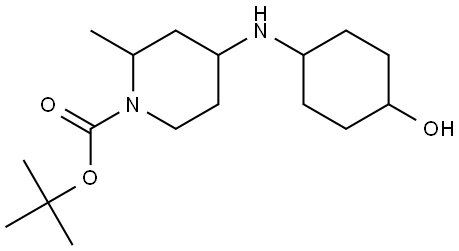 tert-butyl 4-((4-hydroxycyclohexyl)amino)-2-methylpiperidine-1-carboxylate Structure