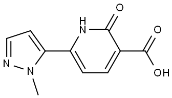 6-(1-methyl-1H-pyrazol-5-yl)-2-oxo-1,2-dihydropyridine-3-carboxylic acid Structure