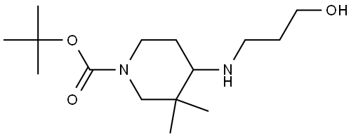 tert-butyl 4-((3-hydroxypropyl)amino)-3,3-dimethylpiperidine-1-carboxylate Structure