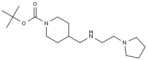 tert-butyl 4-(((2-(pyrrolidin-1-yl)ethyl)amino)methyl)piperidine-1-carboxylate Structure