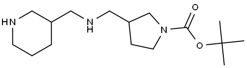 tert-butyl 3-(((piperidin-3-ylmethyl)amino)methyl)pyrrolidine-1-carboxylate Structure