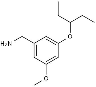 3-(1-Ethylpropoxy)-5-methoxybenzenemethanamine Structure