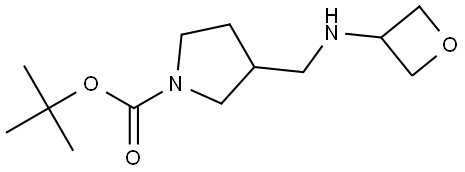 tert-butyl 3-((oxetan-3-ylamino)methyl)pyrrolidine-1-carboxylate Structure