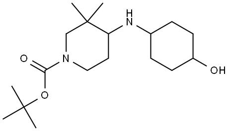 tert-butyl 4-((4-hydroxycyclohexyl)amino)-3,3-dimethylpiperidine-1-carboxylate Structure