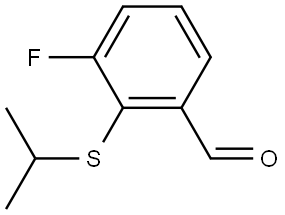 3-Fluoro-2-[(1-methylethyl)thio]benzaldehyde Structure