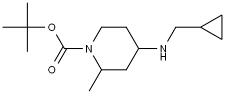 tert-butyl 4-((cyclopropylmethyl)amino)-2-methylpiperidine-1-carboxylate Structure