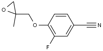 3-Fluoro-4-[(2-methyl-2-oxiranyl)methoxy]benzonitrile Structure