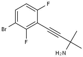 4-(3-Bromo-2,6-difluorophenyl)-2-methyl-3-butyn-2-amine Structure