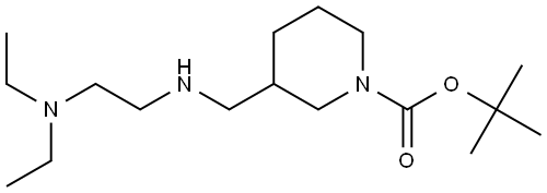 tert-butyl 3-(((2-(diethylamino)ethyl)amino)methyl)piperidine-1-carboxylate Structure