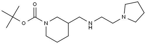 tert-butyl 3-(((2-(pyrrolidin-1-yl)ethyl)amino)methyl)piperidine-1-carboxylate Structure