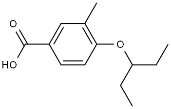 4-(1-Ethylpropoxy)-3-methylbenzoic acid Structure