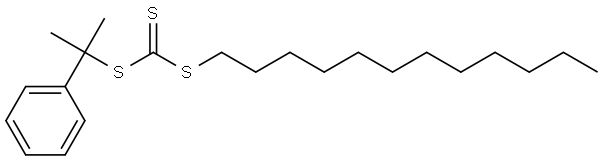 2-Phenyl-2-propyl dodecyl trithiocarbonateS-Cumyl-S'-dodecyltrithiocarbonate Structure