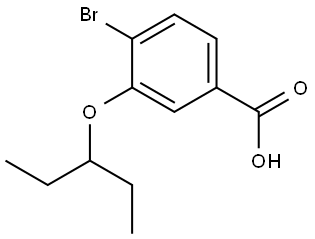 4-Bromo-3-(1-ethylpropoxy)benzoic acid Structure