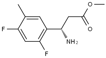 Methyl (βS)-β-amino-2,4-difluoro-5-methylbenzenepropanoate Structure