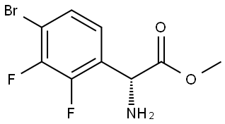 Methyl (αR)-α-amino-4-bromo-2,3-difluorobenzeneacetate Structure