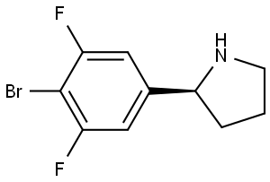 (2S)-2-(4-Bromo-3,5-difluorophenyl)pyrrolidine Structure