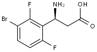 (βS)-β-Amino-3-bromo-2,6-difluorobenzenepropanoic acid Structure