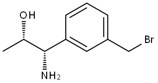 (1S,2S)-1-amino-1-(3-(bromomethyl)phenyl)propan-2-ol Structure