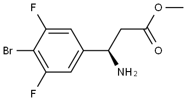 Methyl (βR)-β-amino-4-bromo-3,5-difluorobenzenepropanoate Structure