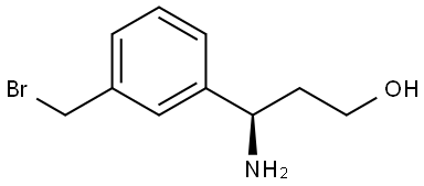 (R)-3-amino-3-(3-(bromomethyl)phenyl)propan-1-ol Structure