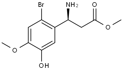 Methyl (βS)-β-amino-2-bromo-5-hydroxy-4-methoxybenzenepropanoate Structure