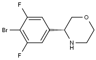 (3R)-3-(4-Bromo-3,5-difluorophenyl)morpholine Structure